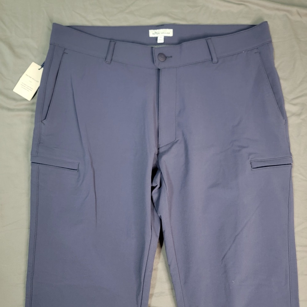 NWT Peter Millar Crown Pants Mens 35x32 Navy Blue Apres Ski Stretch Hybrid New - Picture 2 of 9